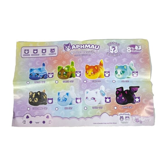 Aphmau MeeMeows Plush 6" Lightning Cat Liter 8 Elemental Series - Picture 15 of 16